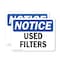 Signmission Used Filters, 5 in W x Rectangle, Vinyl Decal OS-2PACK-NS-D-35-L-18827 - alternate 1